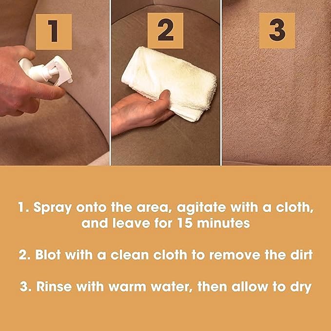 Furniture Clinic Fabric Cleaner | Everyday Cleaning Spray for Furniture, Fabric, Rugs, Carpet, Couches, Car Seats and More | Quick and Easy Application (17oz / 500ml)