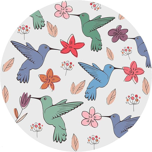 Andreas Silicone Jar Opener, Floral Hummingbird – 6.25" Non-Slip Lid Gripper & Garlic Peeler, Dishwasher Safe, Multi-Use, Durable Silicone & Fabric, Made in the USA, JO-397