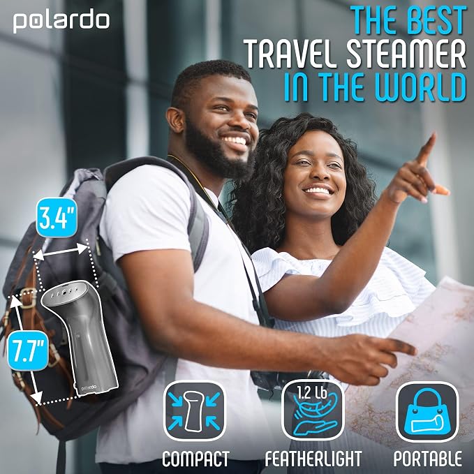 Steamer for Clothes, Hand Held Portable Travel Garment Steamer, Metal Steam Head, 25s Heat Up, Pump System, Mini Size, Handheld Steamer for Any Fabrics, No Water Spitting (120, Volts)