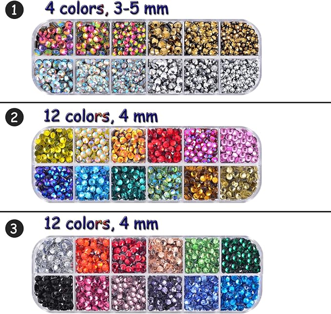 Epesl Bedazzler Kit with Rhinestones, Hot Fixed Gems Craft Applicator - Diamond Painting Pen, Wax Pencil, Tweezers, Tray, Cleaning Brush, Picker Rhinestones Crystals for DIY Clothes Shoes