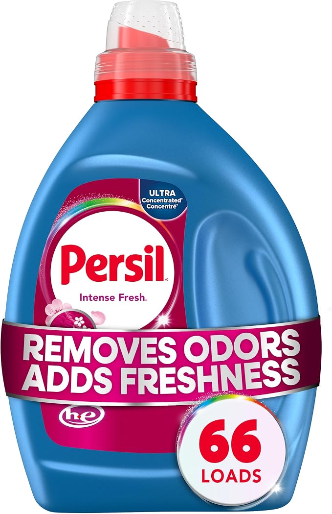 Persil Intense Fresh Liquid Laundry Detergent, 66 Loads, 50 Fl Oz | Deep Clean & Care, Lasting Freshness, Helps Protect Colors, Ultra Concentrated Formula, HE Safe, All Water Temperatures