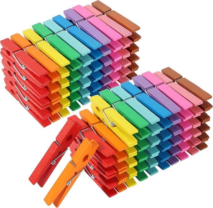 Mr. Pen- Large Wooden Clothes Pins, 2.9 Inch, 100 Pack | Bulk Natural Wood Clips for Crafts, Classroom Projects, Hanging Photos, Chip Bags, Decoration, Rust Resistant Spring