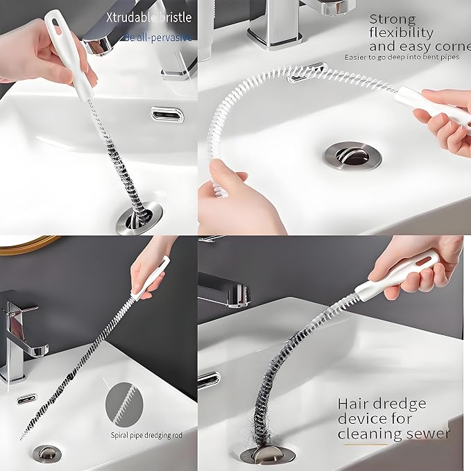 22pcs Crevice Cleaning Brushes Set,Drain Snake,Pipe Cleaners,Straw Brush,Drain Clog Remover,Toilet Bowl Cleaner,Long Bottle Brush,Sink Plunger