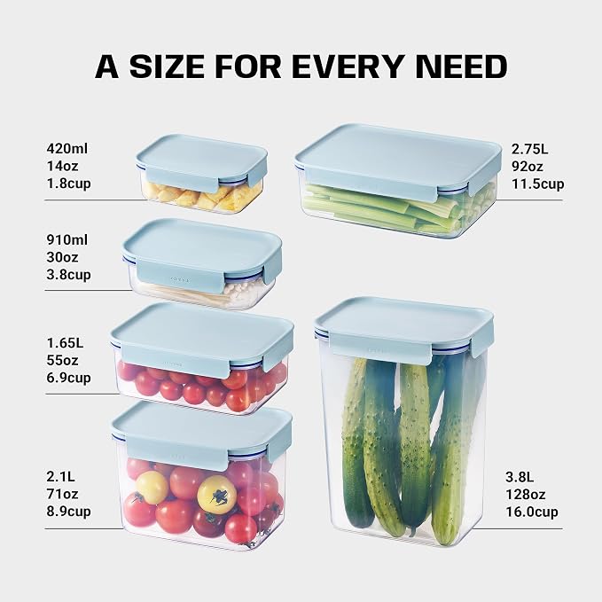 LocknLock Classic-Plus Plastic Food Storage Container | Airtight Plastic Food Storage Containers with Lids | BPA Free Stackable Food Storage for Meal Prep, Leakproof, Freezer & Dishwasher Safe, 3.8L