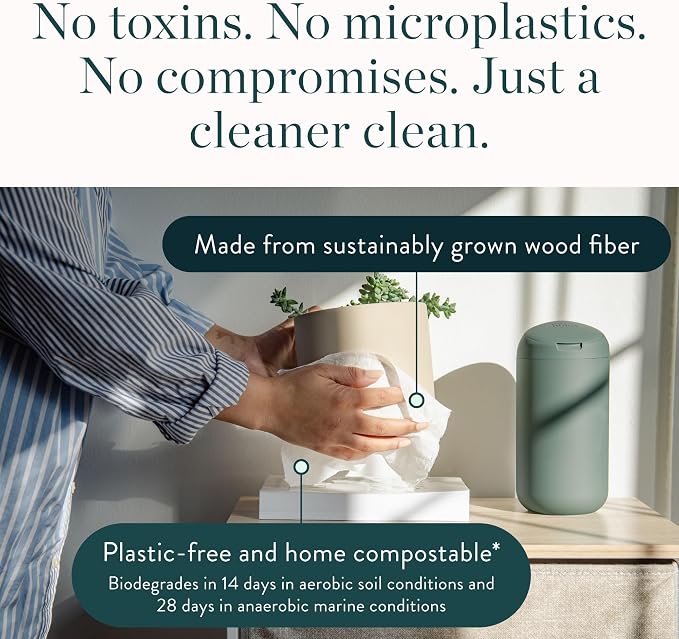 Biom All-Purpose Cleaning Wipes Refill (8pk x 60ct Each) - Biodegradable, All Natural, Plant-Based, Non-Toxic Wipes for Home & Travel - Kid & Pet Friendly (Lavender)