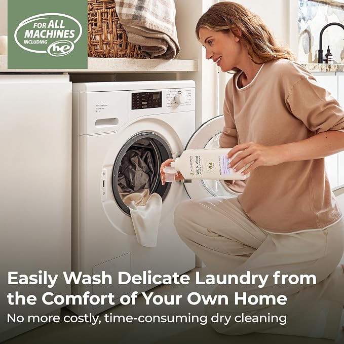 Heritage Park Silk & Wool Delicates Detergent - Fragrance Free - 32 fl oz | EWG Verified & EPA Safer Choice - Enzyme-Free Liquid Detergent - Hypoallergenic, Dermatologist Tested, Gentle on Silk & Wool