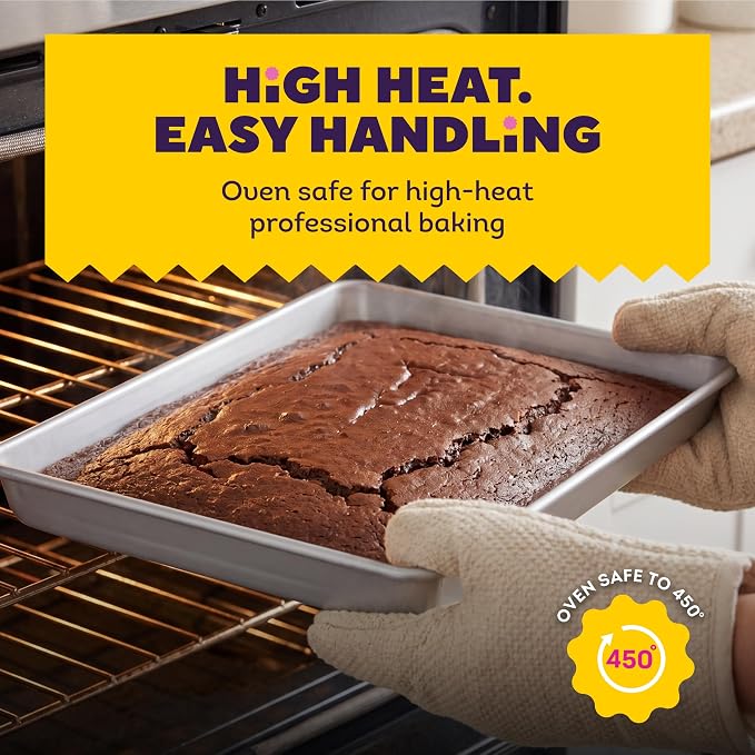 Wilton 11 x 15 Inch Aluminum Baking Sheet Pan, 2-Inch Deep Cake Pan, Even Heating, Rust-Resistant, Professional Quality, Packaging May Vary