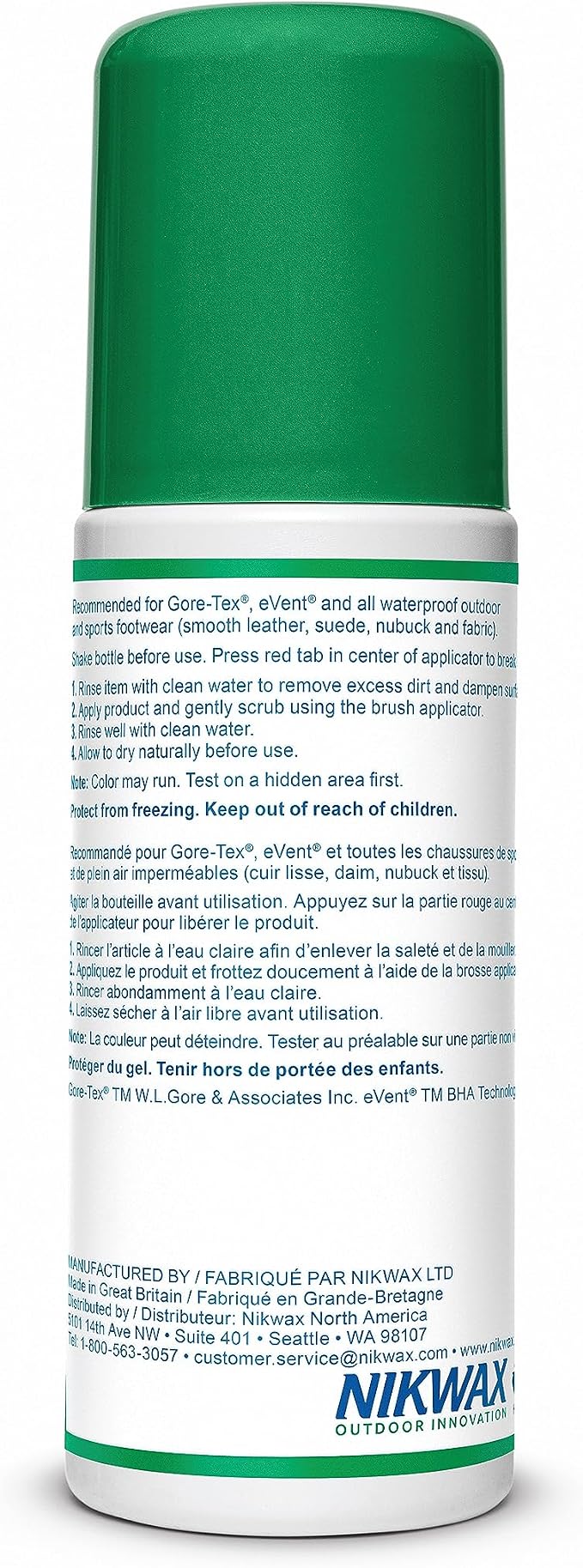 Nikwax Footwear Cleaning Gel, Shoe Care, Boot Cleaner for Suede, Leather, Fabric & Synthetic Materials, Safe for Gore-Tex, Waterproof, DWR