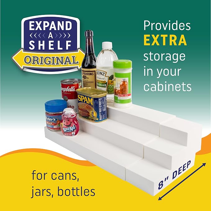 Dial Industries 3 Tier Expandable Cabinet Shelf Organizer, Standard