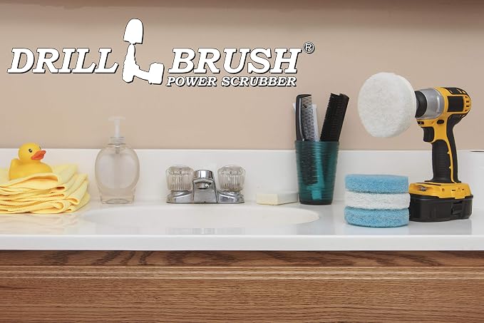 Bath Mat - Cooktop - Frying Pan - Pots and Pans - Grout Cleaner - Flooring | Drill Brush - Kitchen Accessories - Scrub Pads - Shower Cleaner - Bathtub - Sink - Scrubber - Stove - Oven Rack - Tile