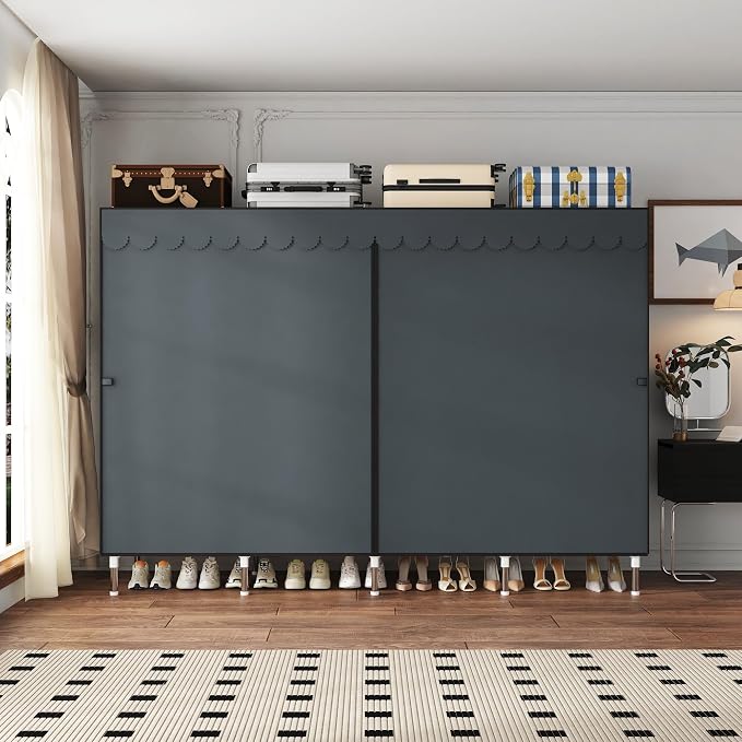 Portable Closet Wardrobe with Drawers for Bedroom，Apartment and Living Room