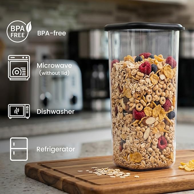 Airtight Storage Containers with Lids, Set of 12 Storage Containers, Kitchen Storage Boxes, Food Storage Containers, BPA-Free
