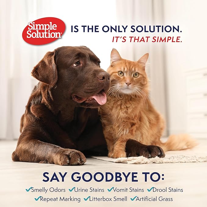 Simple Solution Hard Floor Dog Stain & Odor Remover, Enzyme Cleaner, 32oz | Dog Urine Enzyme Cleaner, Pet Floor Cleaner, Pet Cleaner Spray, Hardwood Floors, Dog Stain & Odor Remover, Pro-Bacteria