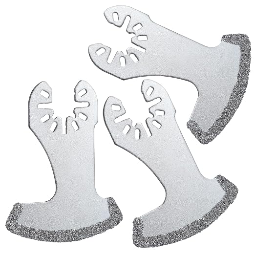 Diamond Oscillating Tool Blade, 3 PCS Oscillating Multi Tool Blade | For Removing Grout, Cleaning Mortar, Diamond Oscillating Blade, Diamond Grout Removal Blade, Grout Swing Blade
