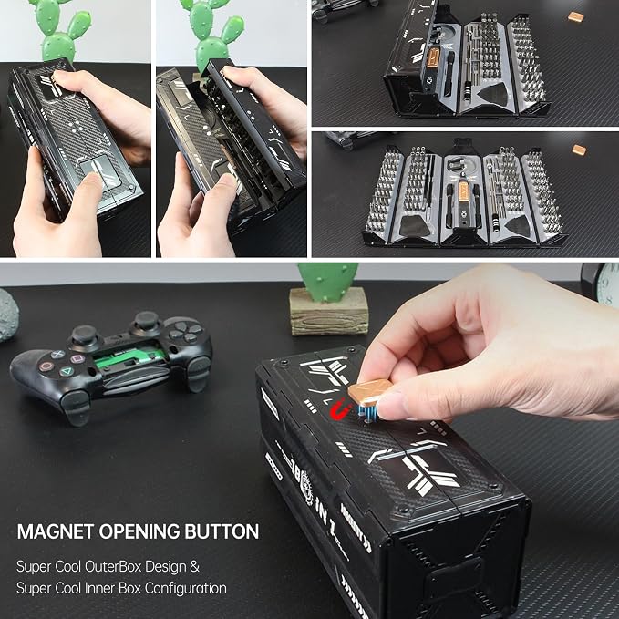 Mini Precision Manual Screwdriver Set,JAKEMY 180 in 1 Laptop Screwdriver Repair Tool Kit,Magnetic Multi-Bit Tiny Manual Screwdriver Bit Kit for DIY,Computer,PS5,Xbox,RC Car,Jewelers,Glasses,Watch,Home