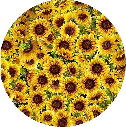 Andreas Silicone Jar Opener, Sunflower – 6.25" Non-Slip Lid Gripper & Garlic Peeler, Dishwasher Safe, Multi-Use, Durable Silicone & Fabric, Made in the USA, JO-86