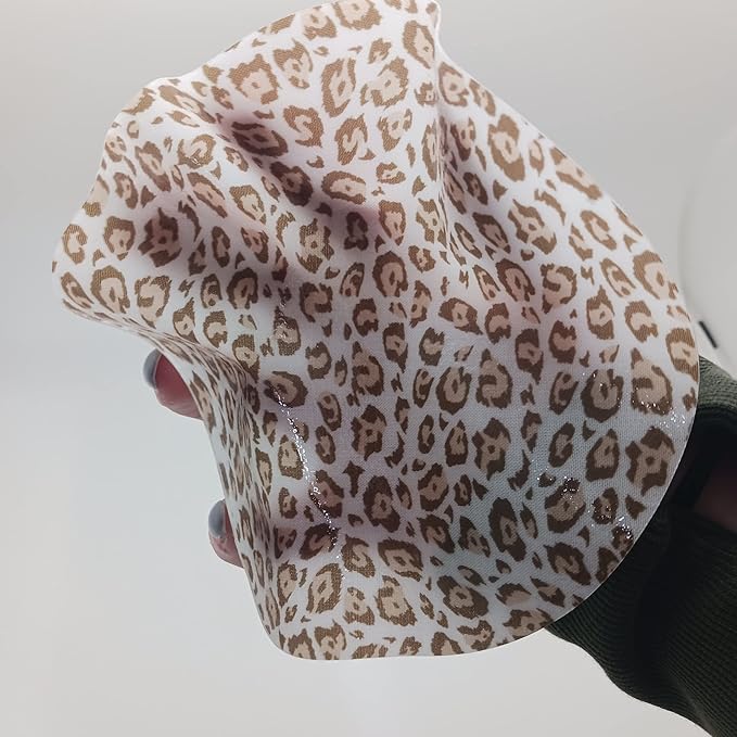 Andreas Silicone Jar Opener, Tan Leopard – 6.25" Non-Slip Lid Gripper & Garlic Peeler, Dishwasher Safe, Multi-Use, Durable Silicone & Fabric, Made in the USA, JO-GGTL