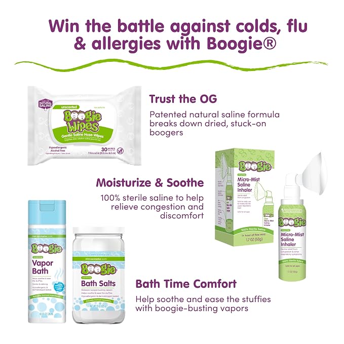 Boogie Antibacterial Hand Wipes - 100 Count - Hypoallergenic & Alcohol-Free - Travel and Diaper Bag Essential