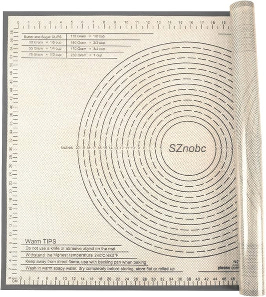 Silicone Pastry Mat 34X26 inch Baking mat Perfect for Dough, Pastry, Pie Crust, Fondant, Cookies, Bread, Pasta/Pizza,Pastry Board, Kitchen Counter Mat