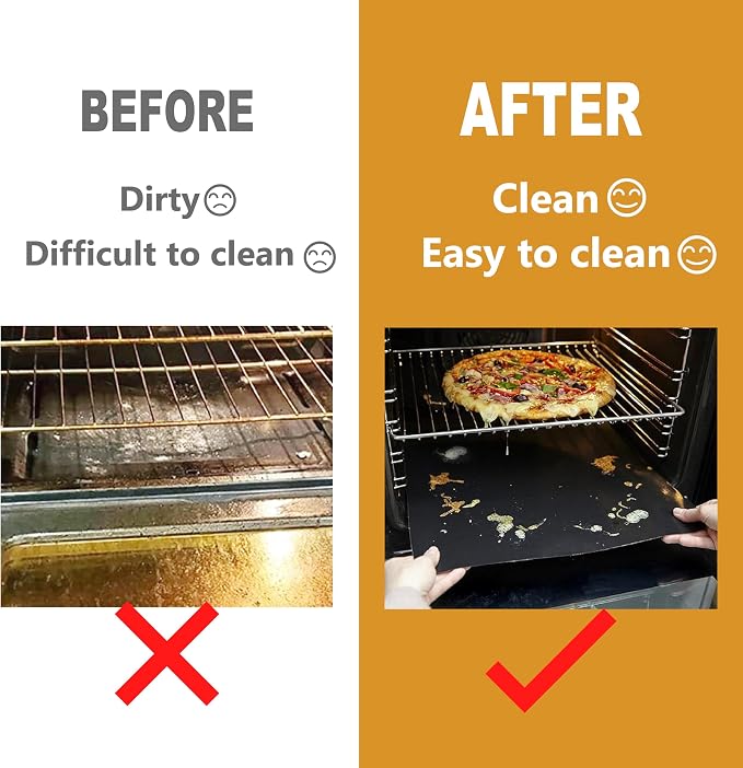 BBQ Grill Mats for Outdoor Grill, 7 PACK Heavy Duty Non-stick Reusable Teflon Oven Liners for Bottom of Oven for Electric, Gas, Toaster Ovens, Grills,Kitchen, 15.75'' x 13''