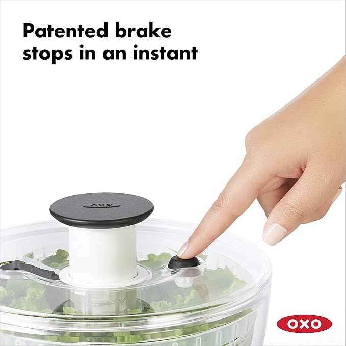 OXO Good Grips Large Salad Spinner + Little Salad Dressing Shaker Bundle
