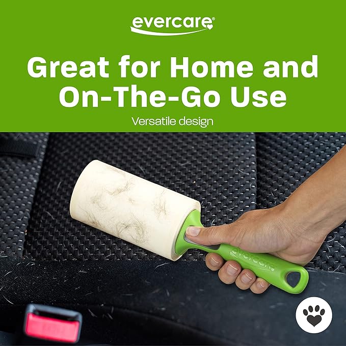Evercare All Purpose Pet Hair Lint Roller,100 Sheets – Reusable Sticky Roller for Pet Hair,Cat & Dog-Hair Remover,Lint Remover,Pet-Hair-Remover for Furniture,Clothing & Cars,(Pack of 6)