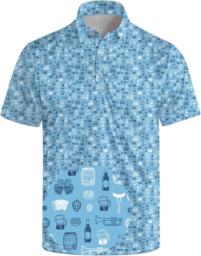 Polo Shirts for Men Moisture Wicking Mens Polo Shirts Patriotic Shirts for Men