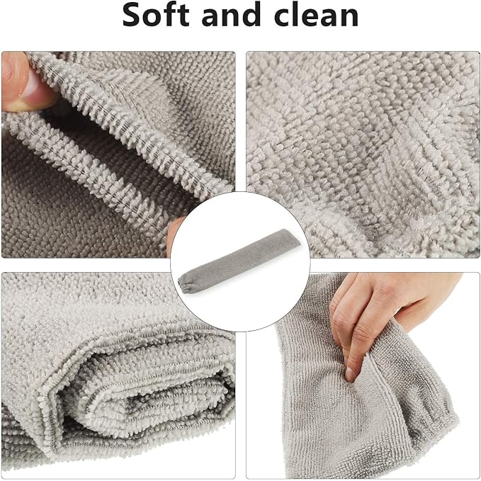 Boao 6 Pack Gap Dust Cleaner Refills, Microfiber Replacement Cloth Covers for Under Furniture Duster, Washable & Reusable Dusting Sleeves
