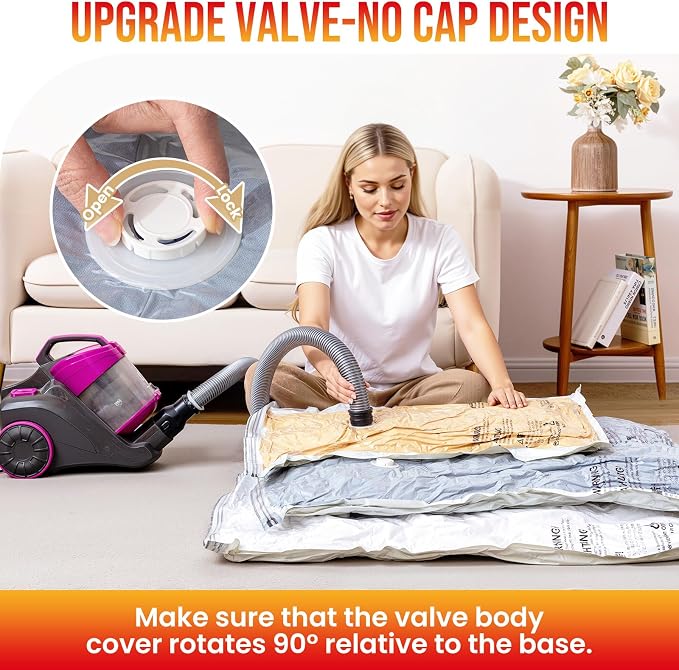 TAILI 10 Pack Vacuum Storage Bags, Jumbo Size (31×40 inch), Vacuum Seal Bag for Clothing, Bulky Bedding, Comforter, Blankets, Pillows, Space Saver Packing