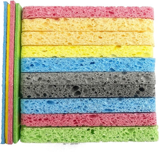 12PCS Cleaning Sponge,Kitchen DishSponge,Cleaning Scrub Sponge | Cleaning Sponge,2.5X4.0 inches,Kitchen DishSponge,Cleaning Scrub Sponge,Non-Scratch Kitchen Cellulose Dishwashing