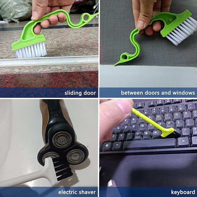 13Pcs Small Cleaning Brush, Hard Bristle Crevice Cleaning Brush, Long Handle Household Cleaning Tool Suitable for Cups, Bottles, Teapots, Corners, Sinks, Faucets, Toilets