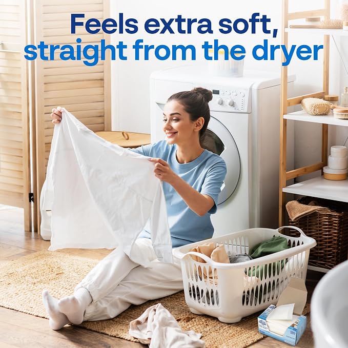 Earth Breeze Fabric Softener Dryer Sheets Fragrance Free (2 Pack) | Hypoallergenic, No Harsh Chemicals, Safe for Sensitive Skin – Static Cling & Wrinkle Reducer – Gentle Fabric Care