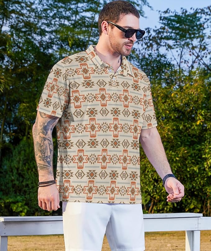 Polo Shirts for Men Moisture Wicking Mens Polo Shirts Patriotic Shirts for Men
