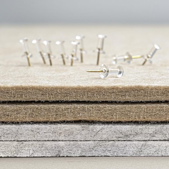 Felt Bulletin Board 48x36 inches, Decorative Pin Board for Home & Office | Cork Board Alternative for Wall with Push Pins, Display Mood Board for Photos, Notes & Reminders