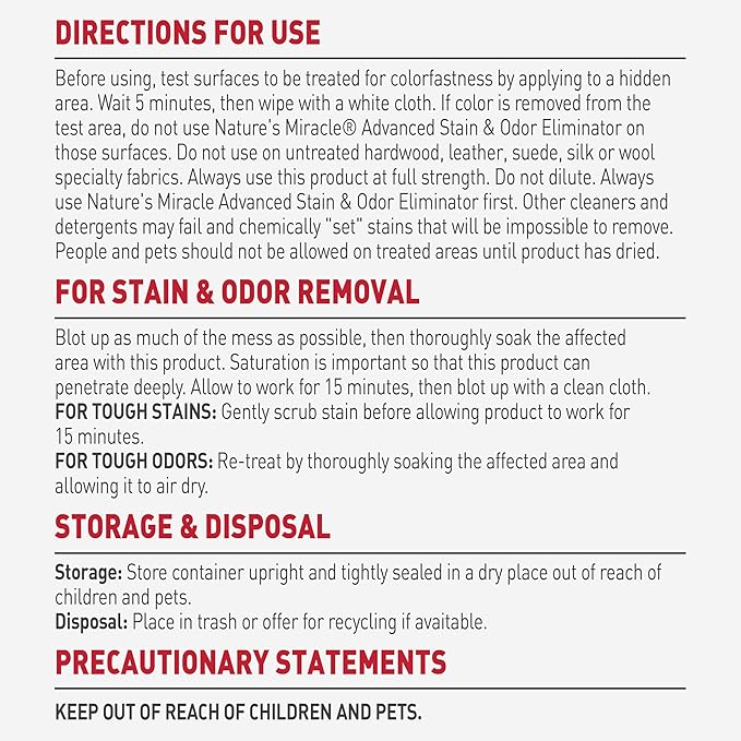 Nature's Miracle Advanced Dog Stain & Odor Eliminator Foam, 64 oz | Enzymatic Cleaner Eliminates the Toughest Dog Messes, Flip & Go Continuous Sprayer, Safe For Pets and Home*, Fresh Scent