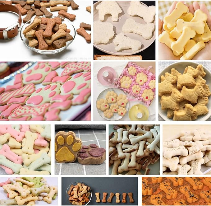 Dog Bone Cookie Cutter ANCKNE Bone Shape Cookie Cutter set Stainless Steel Homemade Dog Biscuit Treats Cutter 4 Pieces