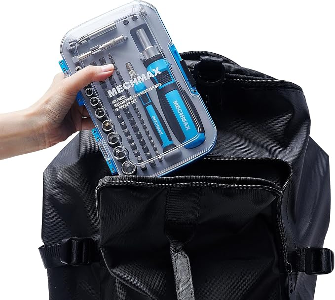 68-Piece Ratcheting Screwdriver Set with Bits & Sockets | Precision tool kit with sockets & compact injection storage case. Ideal for household DIY, furniture assembly & repair