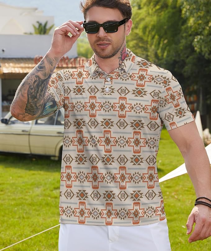 Polo Shirts for Men Moisture Wicking Mens Polo Shirts Patriotic Shirts for Men
