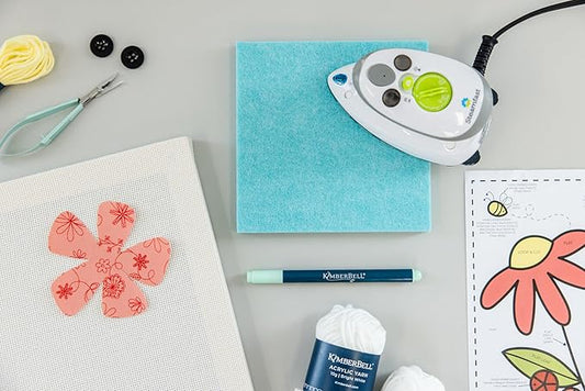Kimberbell 6x6” Wool Pressing Mat – Heat-Resistant Ironing Pad for Quilting, Appliqué & Punch Needle Plus | Reduces Pressing Time & Provides Stability