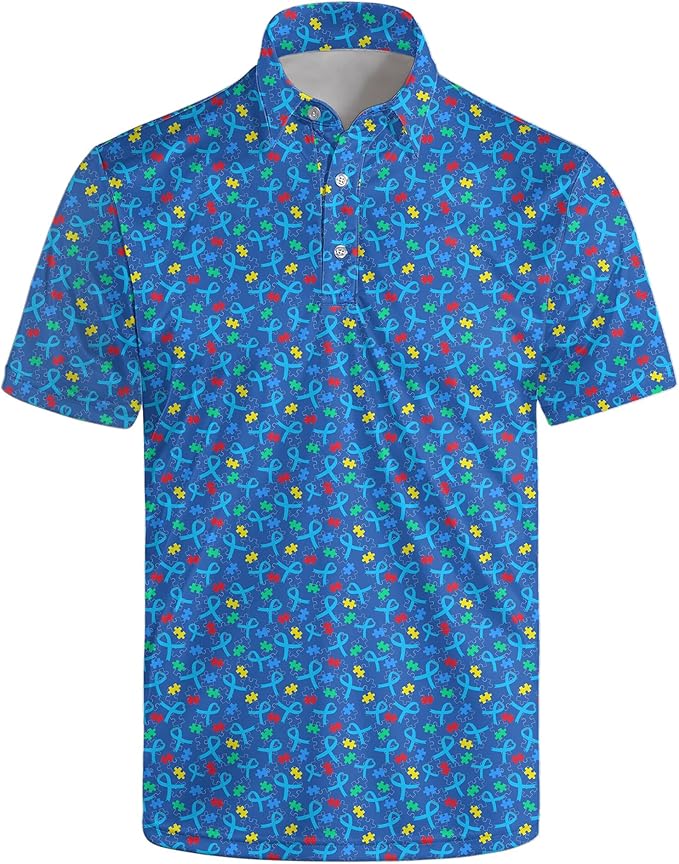 Polo Shirts for Men Moisture Wicking Mens Polo Shirts Patriotic Shirts for Men