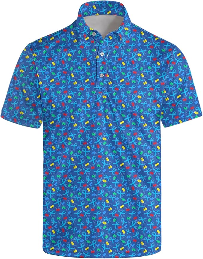 Polo Shirts for Men Moisture Wicking Mens Polo Shirts Patriotic Shirts for Men