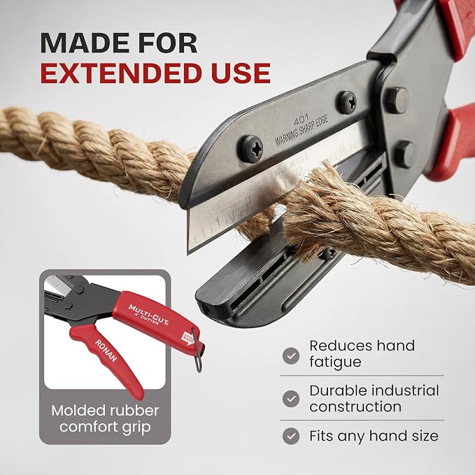Multi-Cut 401 Cutting Tool - For Soft Wood, Cardboard, Plastic, Rope, Leather & DIY Materials – Not for Hardwood or Compressed Wood