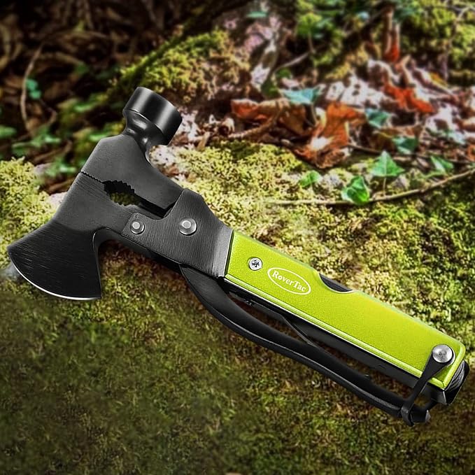 Christmas Gifts for Men Dad, RoverTac Multitool Axe for Mens Gifts, Gifts for Dad Husband Dad Boyfriend, Christmas Gifts Mens Stocking Stuffers-14 in 1 Multi Tool Axe Hatchet
