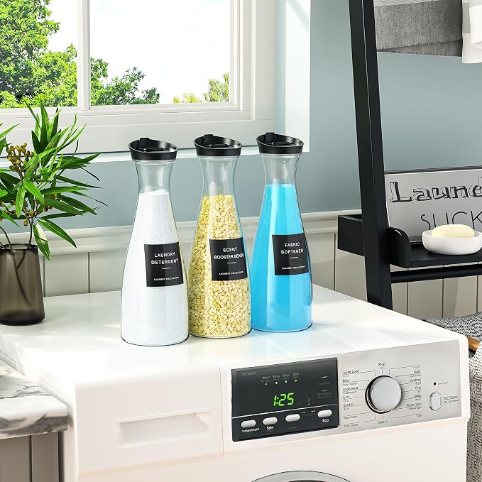 3 Pack Laundry Detergent Dispenser Container No Tray, 54OZ Laundry Soap Dispenser