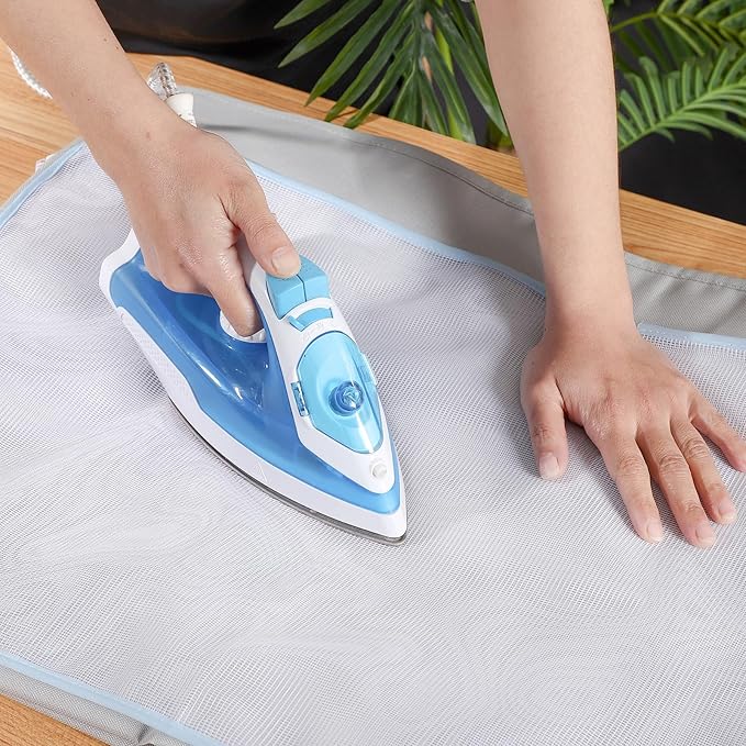 Ironing Protecting Pad - Protective Scorch Mesh 23"x15" 2Pack - Heat-Resistant, Non-Slip Silicone Backing, Fits Countertops & Small Surfaces