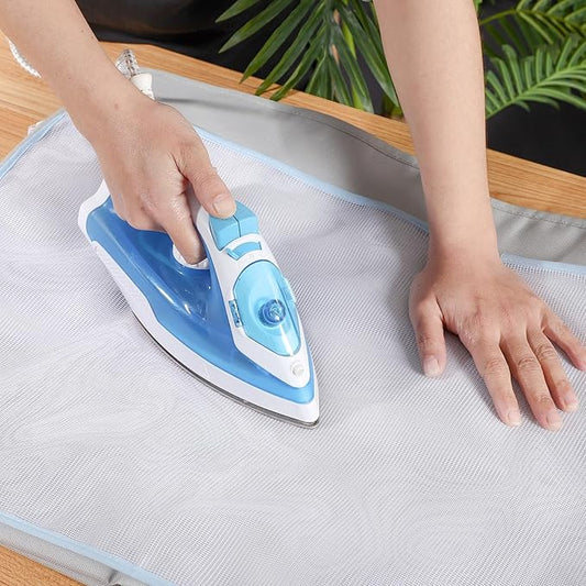 Ironing Protecting Pad - Protective Scorch Mesh 23"x15" 2Pack - Heat-Resistant, Non-Slip Silicone Backing, Fits Countertops & Small Surfaces
