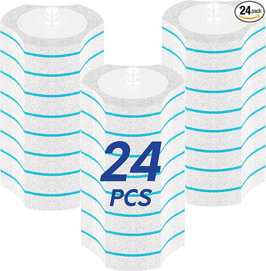 BOOMJOY Only Compatible BOOMJOY Disposable Toilet Brush, 24PCS Toilet Brush Refills, Replacement Heads for Toilet Brush