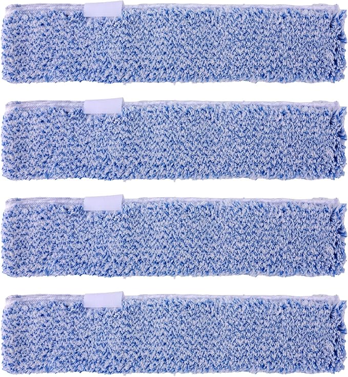 4 Pack Microfiber Window Cleaning Refill Replacement, 14" Reusable & Washable Squeegee Cloth Sleeve Compatible with MR.SIGA Window Glass Cleaning Tools Home and Office