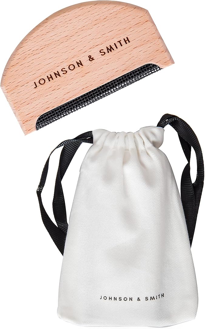 Sweater Comb - Cashmere Sweater Shaver Lint Scraper - Easy Grip Comb - Multifunction Fabric Clothes Shaver Pill Remover - Travel Pilling Remover Brush with Pouch