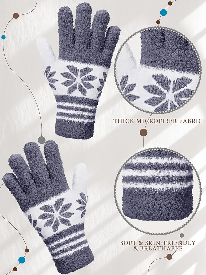 Patelai 3 Pairs Microfiber Plant Dusting Gloves Leaf Cleaning Gloves for Indoor Plants, Blinds, Furniture, House (Gray,Dark Blue,Khaki,White,Large)